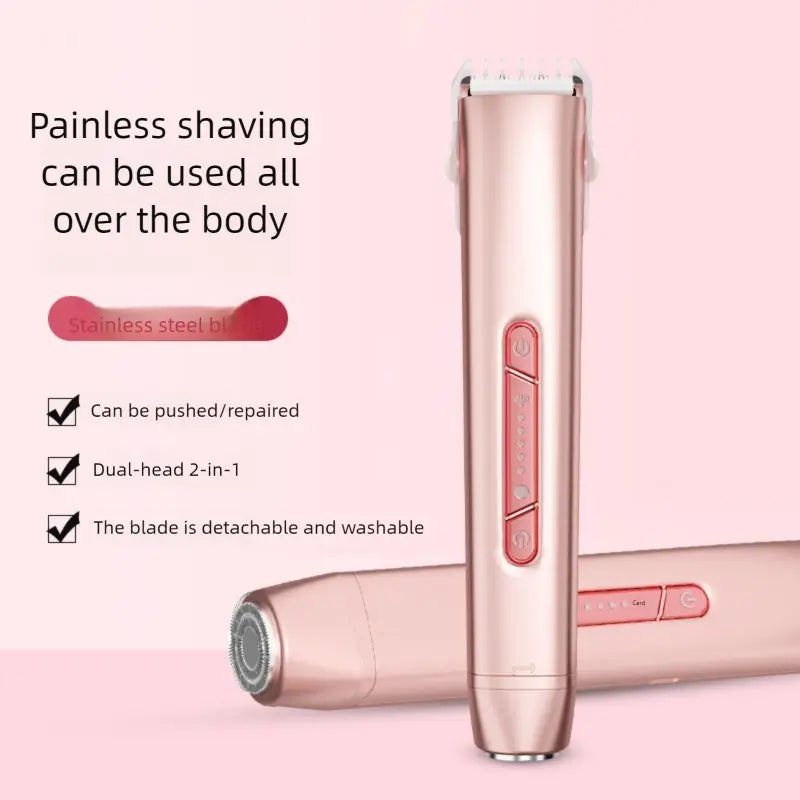 USB Rechargeable 2-In-1 Electric Shaver, Travel Shaver, Women'S Pubic Hair Trimmer, Men'S Beard Razor, Multi-Functional Grooming Tool, Ideal Gift