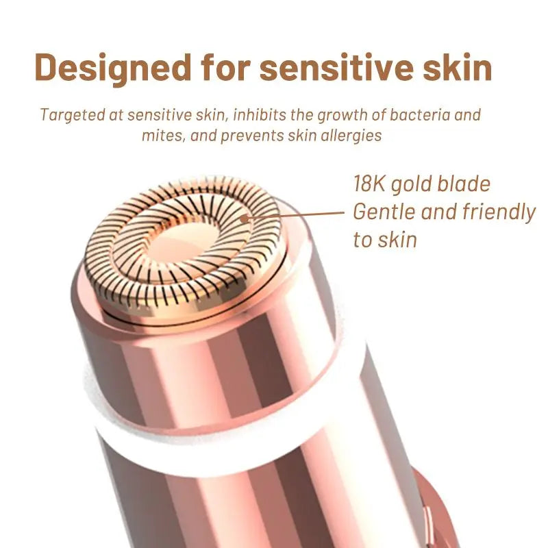 Eyebrow-Facial Hair Remover Women: Portable 2 in 1 Electric Shaver and Facial Trimmer - Rechargeable Eyebrow Lips Body Facial Razor Comfort