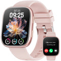 2026 New Chic Women'S Smartwatch - Wearable Touchscreen Activity Watch with Bluetooth, Silicone Band, Call Reminders/Rejection, 100+ Sports Modes, DIY Dials, Message Alerts, Compatible with Android/Iphone, Gift Option