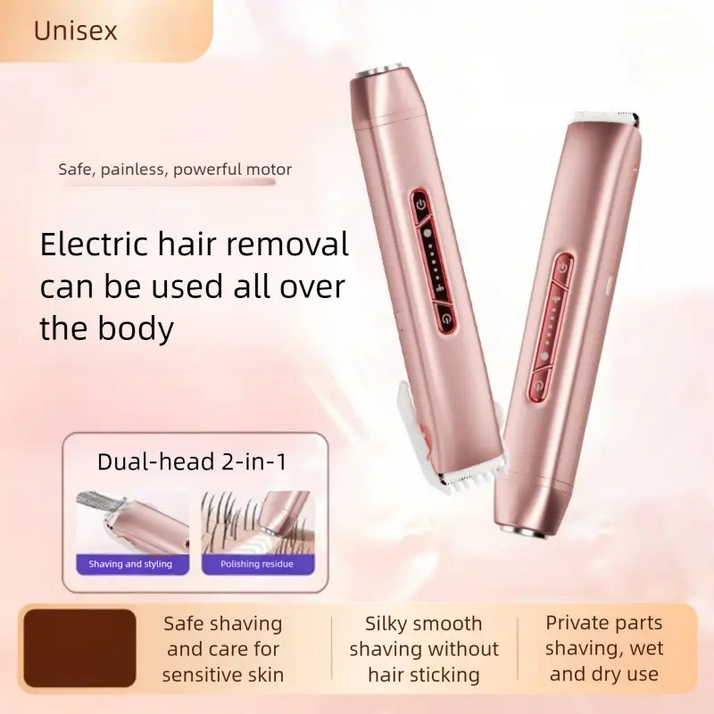 USB Rechargeable 2-In-1 Electric Shaver, Travel Shaver, Women'S Pubic Hair Trimmer, Men'S Beard Razor, Multi-Functional Grooming Tool, Ideal Gift