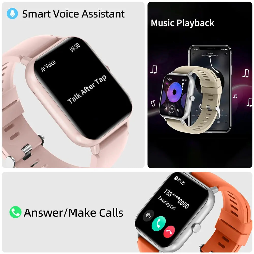 1.83" Touchscreen Smart Watch, Wireless Smart Watch, Calling Smart Watch, Digital Fitness Watches with Call Function & 100+ Sports Modes, Fitness Watch, Waterproof Smartwatch