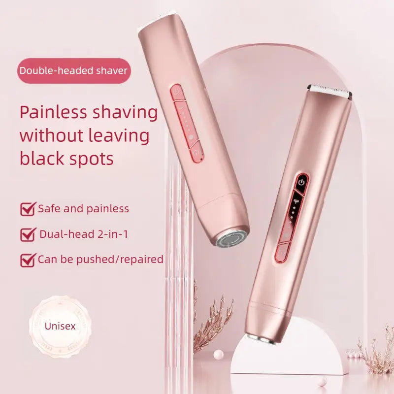 USB Rechargeable 2-In-1 Electric Shaver, Travel Shaver, Women'S Pubic Hair Trimmer, Men'S Beard Razor, Multi-Functional Grooming Tool, Ideal Gift